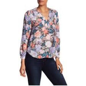 Rebecca Taylor Penelope 100% Silk Floral Blouse